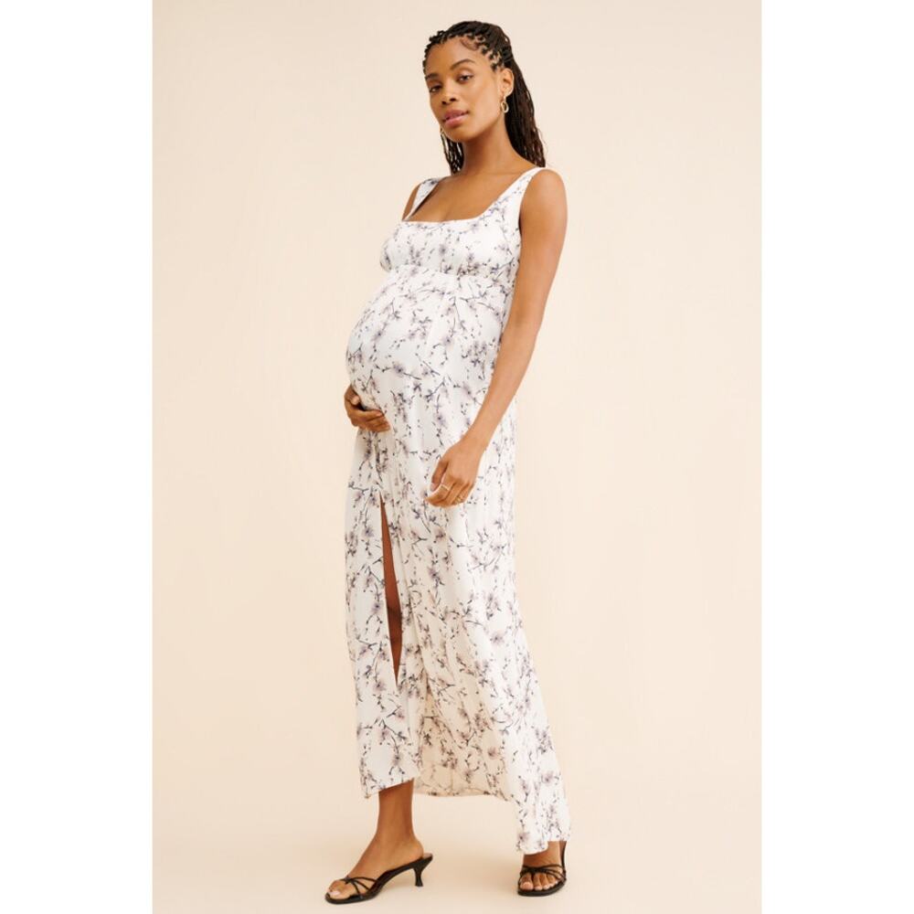 OhSevenDays Maternity Caroline Dress Size Large Maxi‎ With Slit - Picture 3 of 12